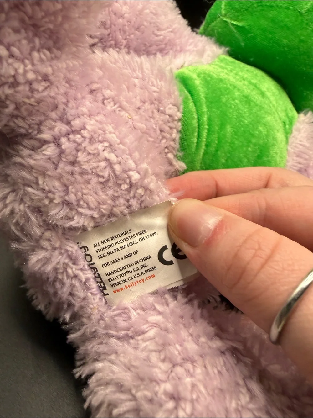 Kellytoy Purple Plush with Green Accents and Yellow Horns